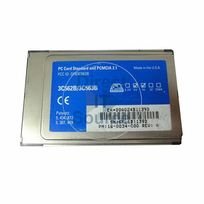 3Com 3C562B - Etherlink LAN + 28.8 Modem Pc Card