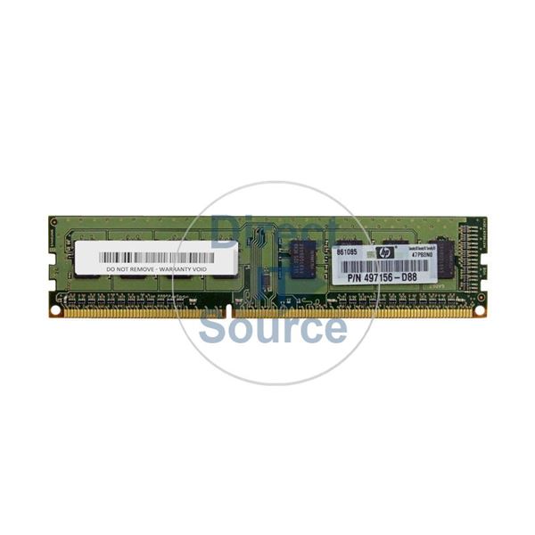 HP 497156-D88 - 1GB DDR3 PC3-10600 NON-ECC UNBUFFERED 240 Pins Memory