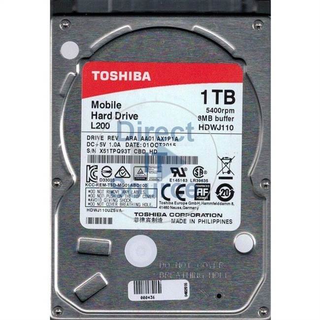 Toshiba - 1TB 5.4K SATA 2.5" 8MB Hard Drive
