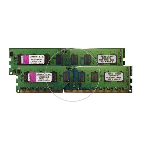 Kingston KVR1333D3N9K2/4G - 4GB 2x2GB DDR3 PC3-10600 NON-ECC UNBUFFERED  240-Pins Memory